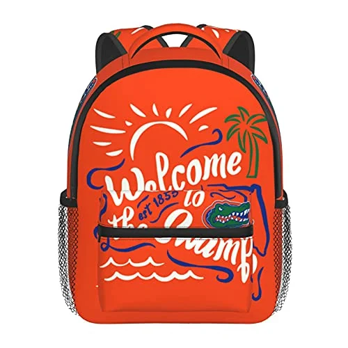 Travel backpack rain covers made of durable nylon materialFlorida Gator Gators Fishing Toddlers Boys Girls Kid Backpack Adjustable Cute Travelling Bag
