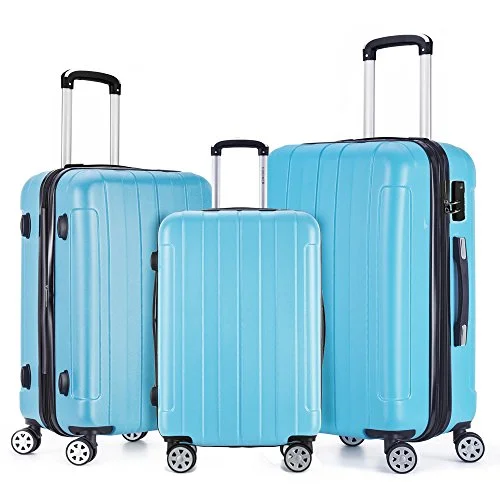 Waterproof luggage covers for protection against rain on outdoor tripsFochier 3 Piece Expandable Spinner Luggage Set Lightweight Suitcase