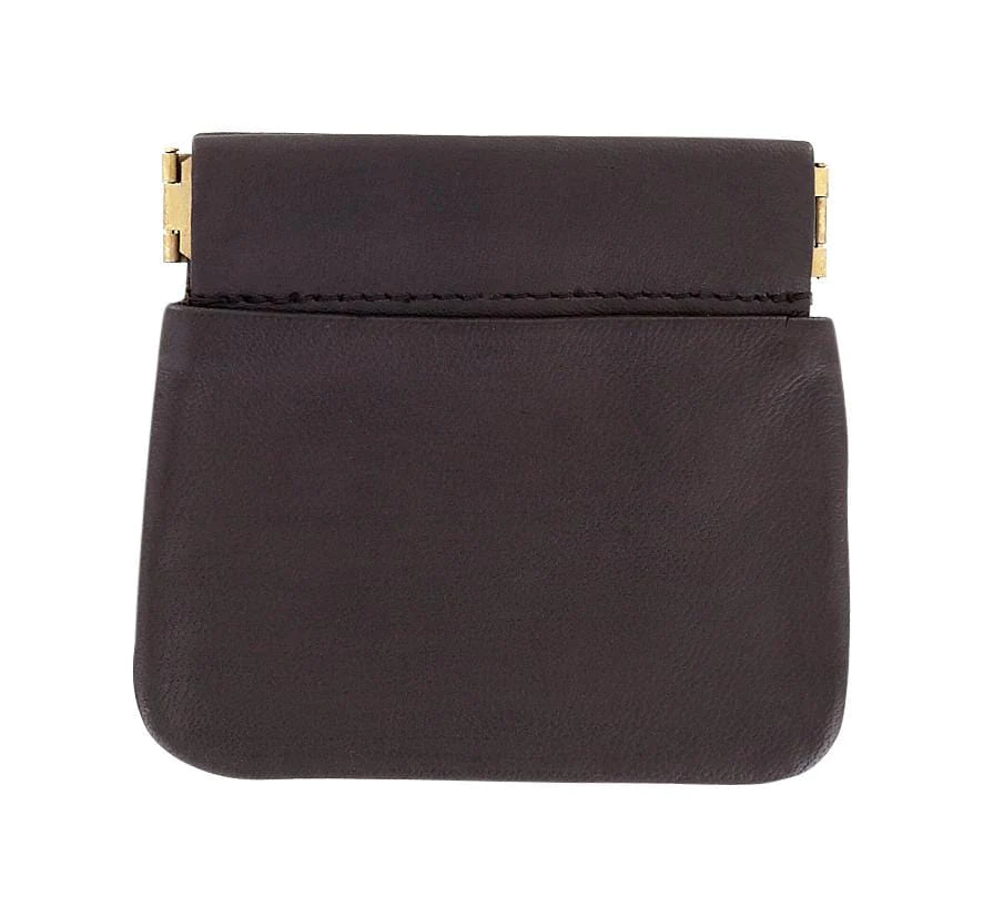 TSA-approved combination locks for luggage security during international travelSqueeze Frame Leather Coin Pouch- $12.95