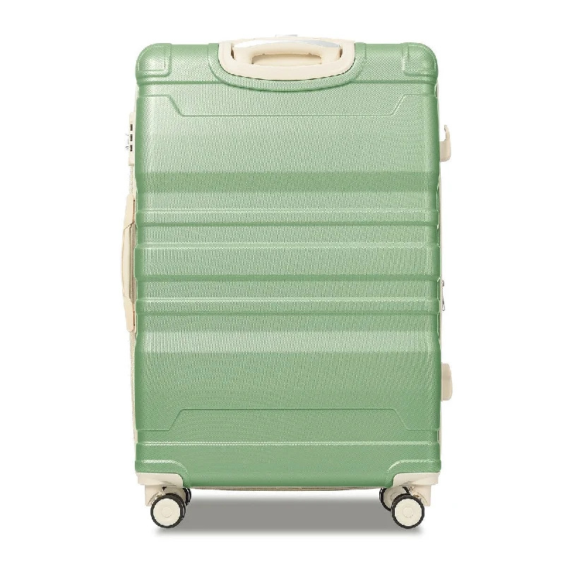 Portable shoe bags to keep footwear separate in suitcasesGreen Expandable ABS Hardshell 3pcs Luggage Sets Hardside Lightweight Durable Suitcase Spinner Wheels Suitcase with TSA Lock