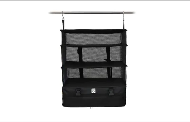 Luggage trolley organizers to hold small items like keys and phonesFinal Sale - Hanging Wardrobe Storage Suitcase Bag/Packing Organizer- $12