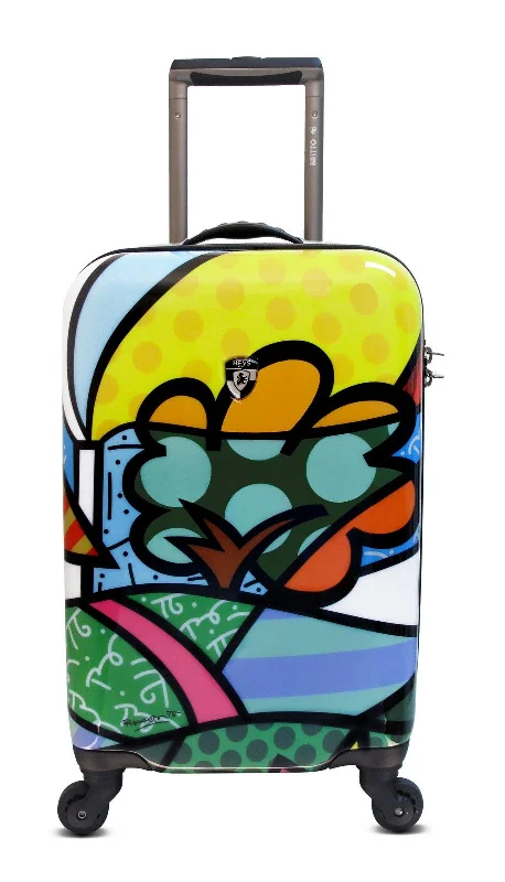 Portable shoe bags to keep footwear separate in suitcasesUSA Britto Flowers 22" Hard Side Carry On Suitcase