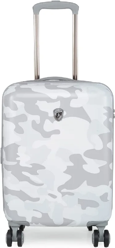 Leather luggage handles for a comfortable and stylish gripHeys Camo 21" Carry On Spinner Luggage