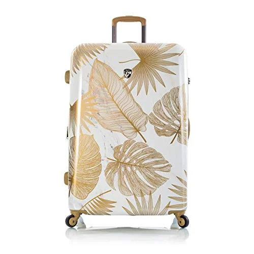 Anti - theft RFID blocking travel wallet for safe money and card storageHeys Oasis White/Gold Leaf 30" Fashion Spinner Luggage Anti - theft RFID blocking travel wallet for safe money and card storageHeys Oasis White/Gold Leaf 30" Fashion Spinner Luggage