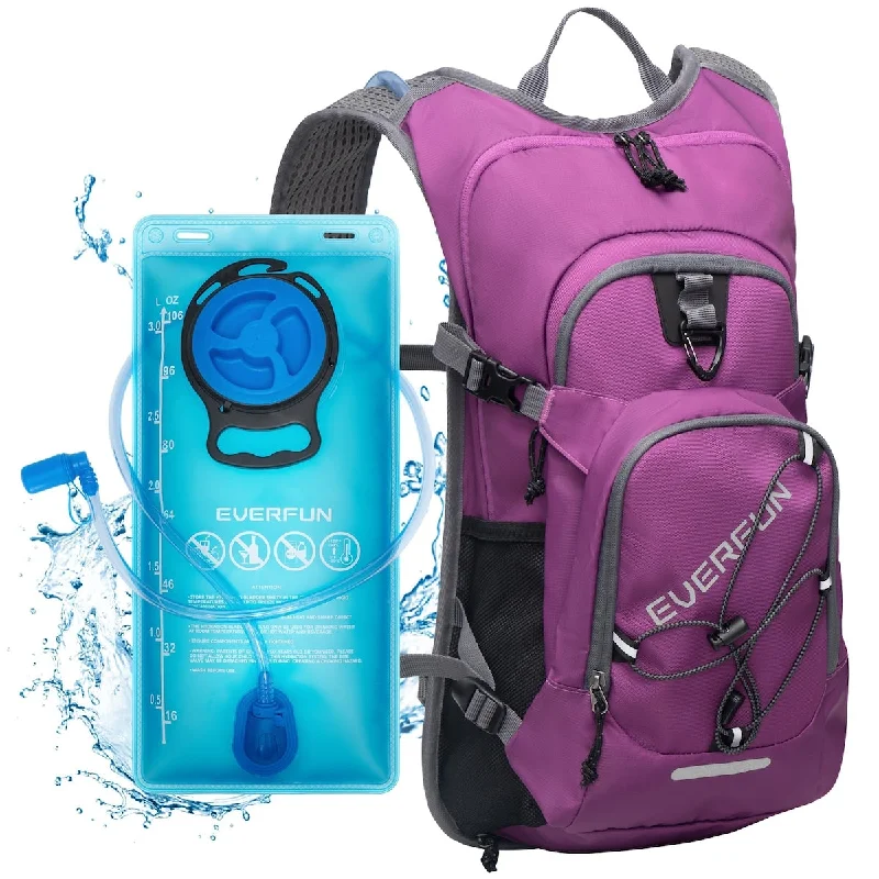Leather luggage handles for a comfortable and stylish gripHiking Hydration Backpack with Water Bladder 2L/3L Water Backpack Women Men Lightweight Insulation Hydration Day Rucksack