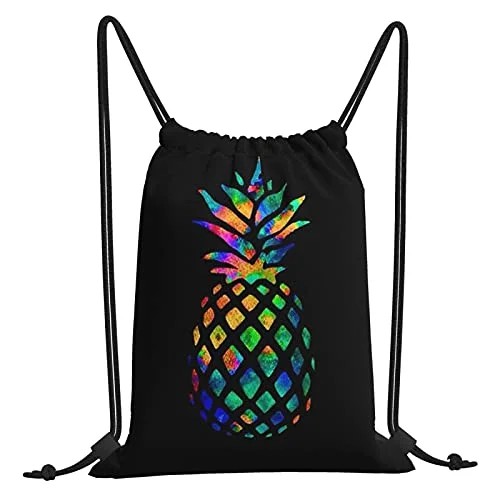 Luggage straps with buckle closures to secure overstuffed bagsHitamus Pineapple Drawstring Backpack Bag Lightweight Sport Gym Sackpack Waterproof Yoga Travel Cinch Sack for Men & Women