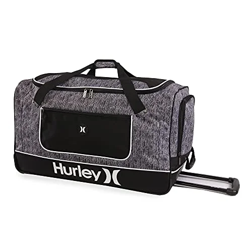 Suitcase wheels replacement kits for smooth rolling after long - term useHurley Rolling Duffel, Grey Tweed