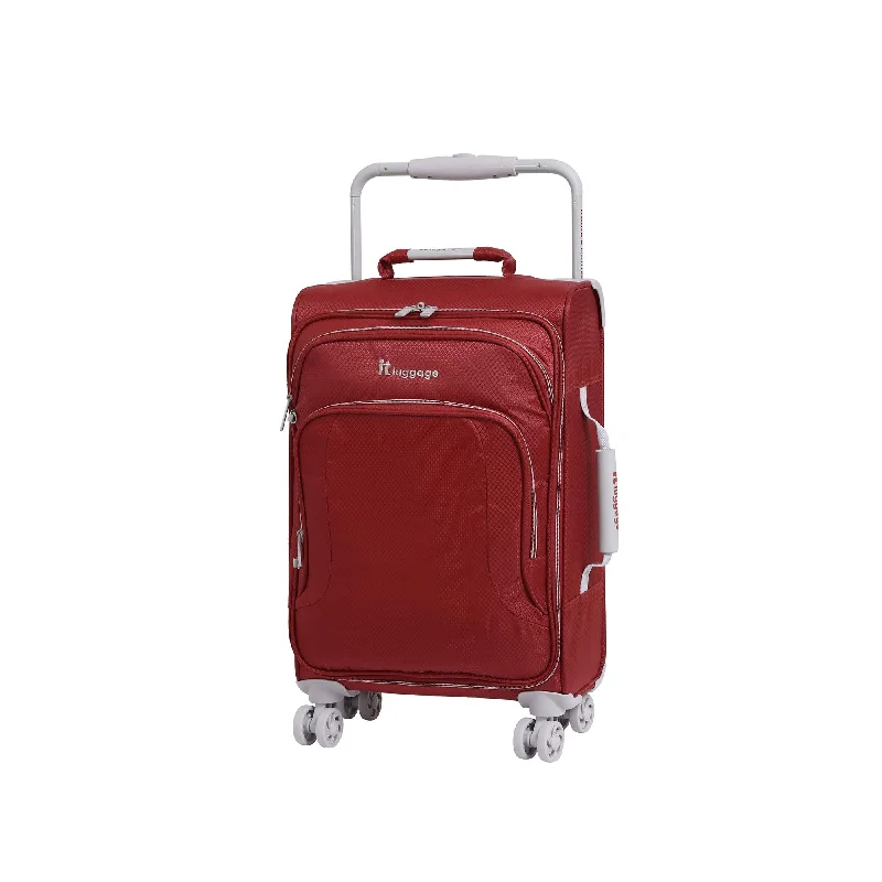 Leather luggage handles for a comfortable and stylish gripIT Luggage 22" World's Lightest 8 Wheel Spinner, Bossa Nova With Vapor Blue Trim Leather luggage handles for a comfortable and stylish gripIT Luggage 22" World's Lightest 8 Wheel Spinner, Bossa Nova With Vapor Blue Trim