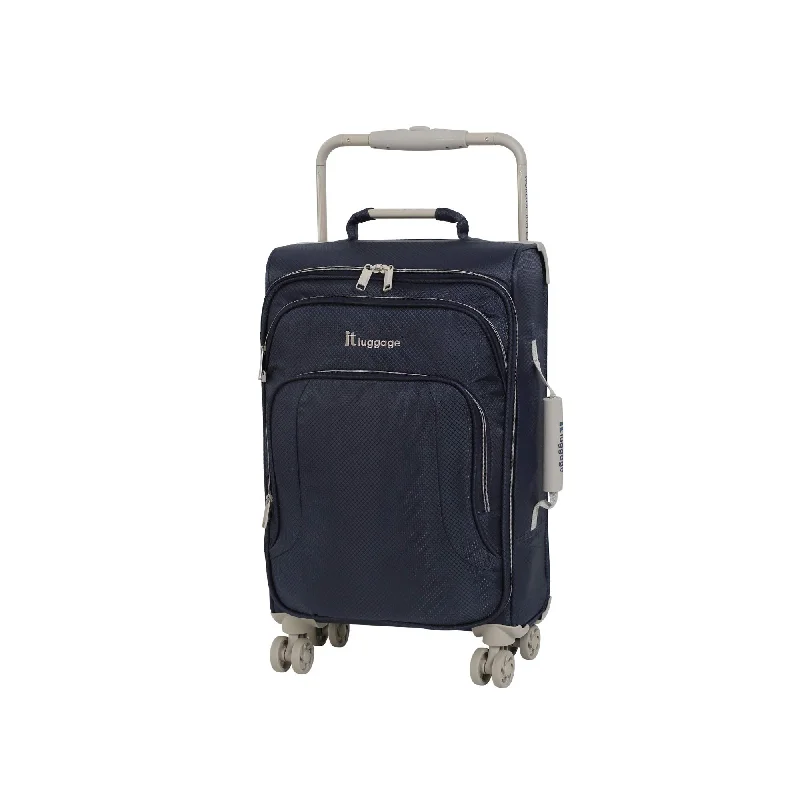 Travel backpack rain covers made of durable nylon materialIT Luggage 22" World's Lightest 8 Wheel Spinner, Evening Blue With Cobblestone Trim