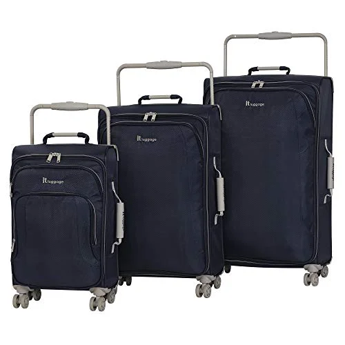Travel document holders with multiple slots for passports and ticketsWomen's Travel Makeup Bags with Mirror in Pink and BlackIT Luggage World's Lightest 8 Wheel 3 Piece Set, Magnet With Cobblestone Trim