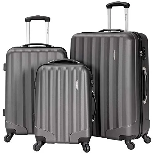 Travel garment hangers that are foldable for easy packingLightweight 3 Piece Luggage Sets,Durable Hardshell Spinner Suitcase With Tsa Approved Locks