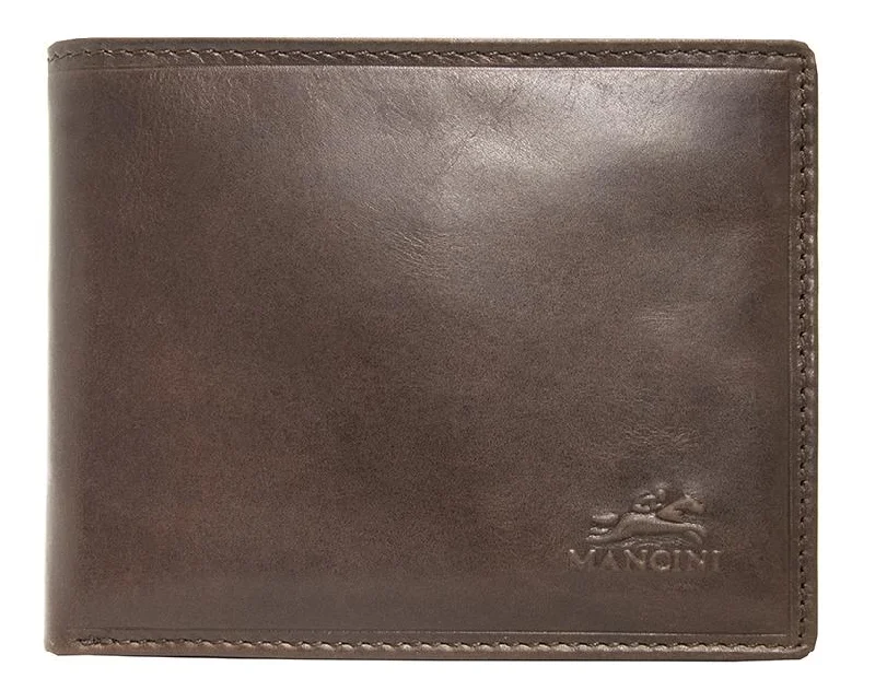 Anti - theft RFID blocking travel wallet for safe money and card storageMancini BOULDER Men's RFID Secure Billfold with Removable Passcase