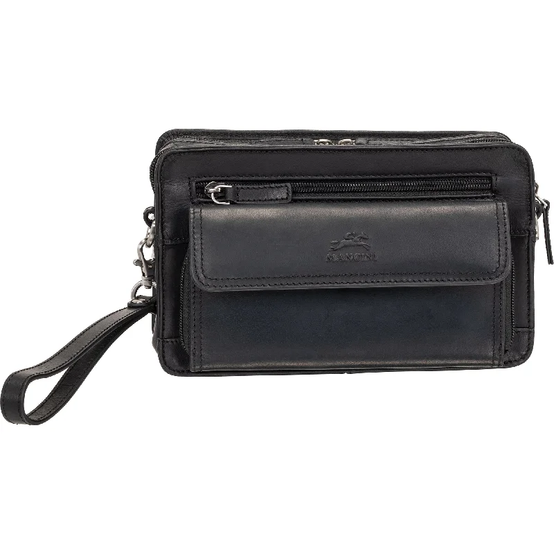 Luggage straps with buckle closures to secure overstuffed bagsMancini Buffalo Unisex Bag with Zippered Organizer Pocket