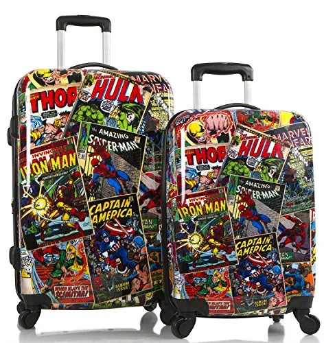 Luggage straps with buckle closures to secure overstuffed bagsMarvel Comics Lightweight 2-Pc Hardside Expandable Spinner Luggage Set (Multi)