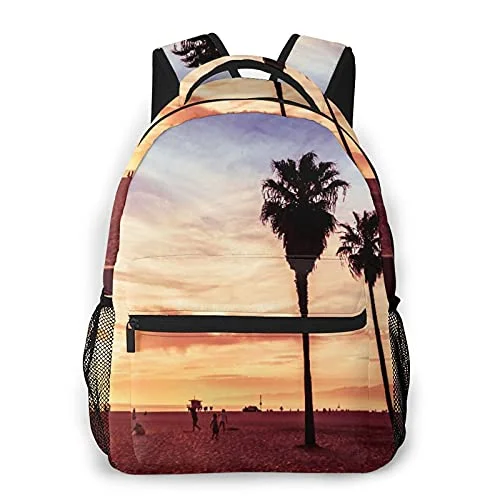Travel garment hangers that are foldable for easy packingTravel Neck Pillow Covers in Soft Fleece in Gray for ComfortMulti leisure backpack,Blue California Venice Beach Sunset Summer Or, travel sports School bag for adult youth College Students