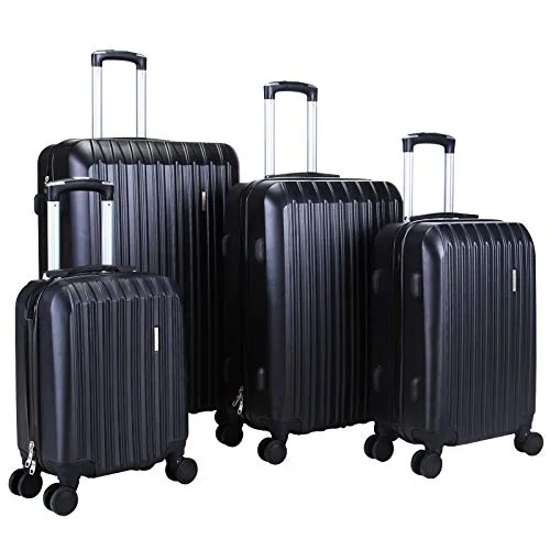 Travel garment hangers that are foldable for easy packingMurtisol 4 Pieces ABS Luggage Sets Hardside Spinner Lightweight Durable Spinner Suitcase 16" 20"
