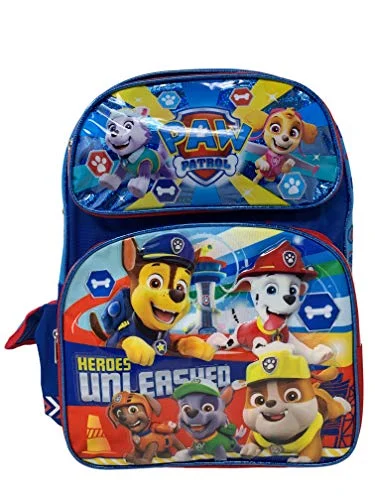 Leather luggage handles for a comfortable and stylish gripNickelodeon Paw Patrol Boy's Backpack - Heroes (16 INCHES) Leather luggage handles for a comfortable and stylish gripNickelodeon Paw Patrol Boy's Backpack - Heroes (16 INCHES)
