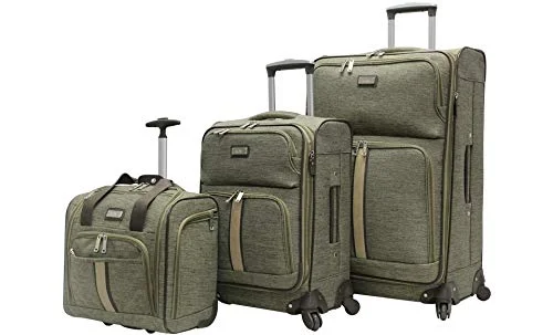 Travel document holders with multiple slots for passports and ticketsNicole Miller New York Cameron 3 Piece Softside Spinner Suitcase Set Collection (One Size,