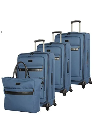 Hanging toiletry bags with multiple compartments for bathroom essentialsNicole Miller New York Coralie Collection 4-Piece Luggage Set: 28", 24", 20" Expandable Spinners