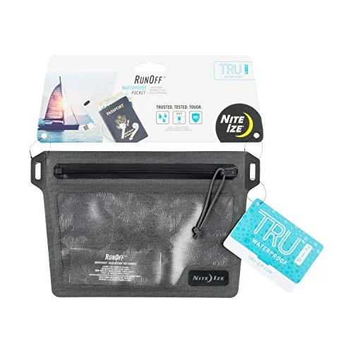 Luggage trolley organizers to hold small items like keys and phonesNite Ize Runoff Waterproof Pocket, Slim Waterproof Wallet for Passports, Phones, and More. Tough Trusted Protection for Water Sports and Adventure Travel, Black