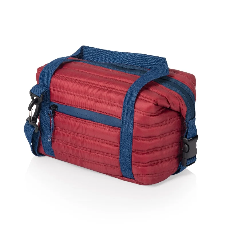 Lightweight luggage tags with personalized names and contact info for easy identificationOniva Midday Quilted Washable Insulated Lunch Bag, (Red)