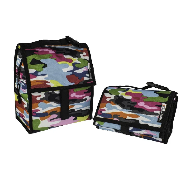 Portable shoe bags to keep footwear separate in suitcasesPACKiT Freezable Gogo Multicolored Lunch Bag