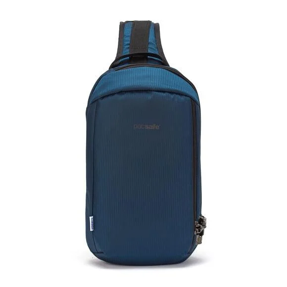 Earplugs and eye masks set for a good sleep during long - haul flightsPacsafe Vibe 325 ECONYL Anti-Theft Recycled Sling Pack