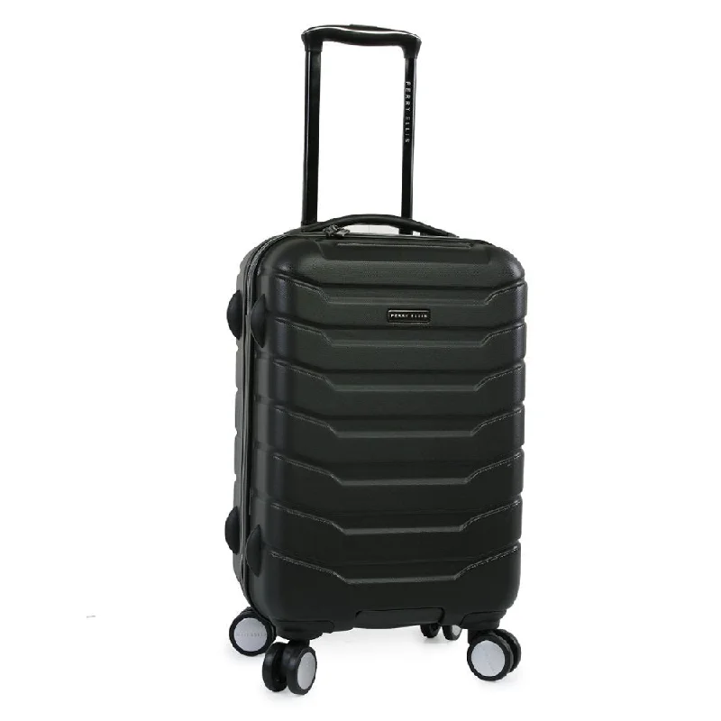 TSA-approved combination locks for luggage security during international travelPerry Ellis Traction Hardside Spinner Carry On Luggage, Black