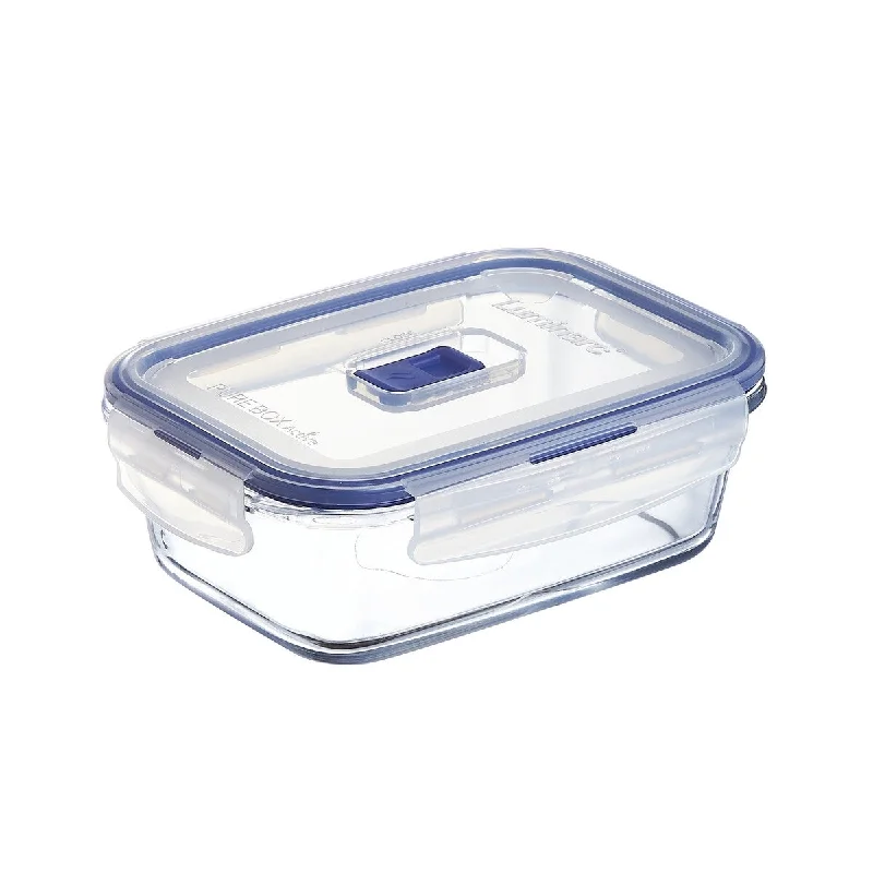 Magnetic luggage labels that can be easily changed or removedPure Box Active Rectangle 3.4 Cup Food Storage, Set of 6 - Blue
