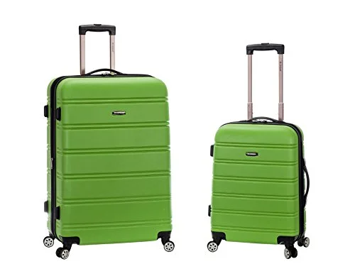 Magnetic luggage labels that can be easily changed or removedRockland 20 Inch 28 Inch 2Pc Expandable Abs Spinner Set, Green, One Size
