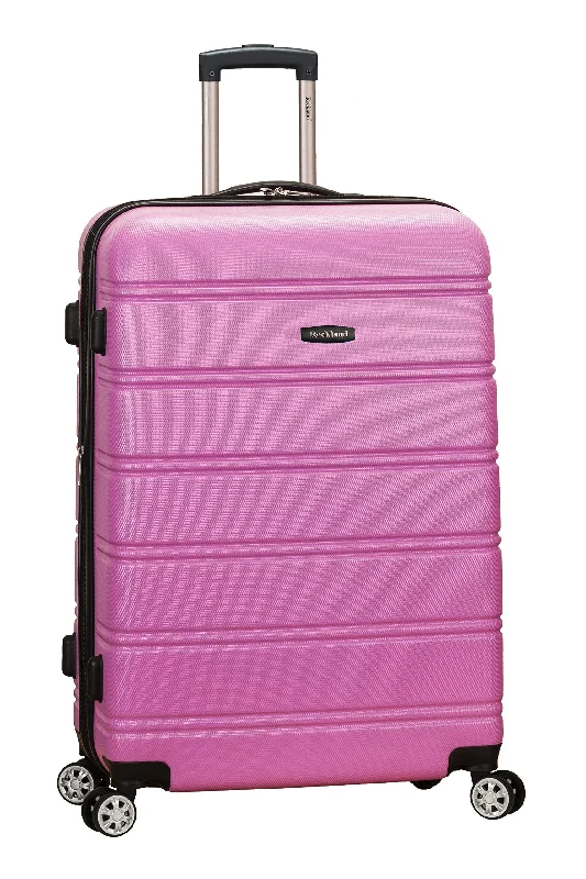 Charging station travel adapters with multiple USB ports for powering devices on the goRockland Abs 28" Expandable Spinner Luggage, Pink Charging station travel adapters with multiple USB ports for powering devices on the goRockland Abs 28" Expandable Spinner Luggage, Pink