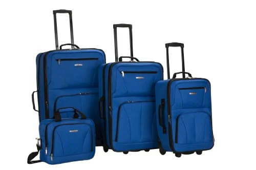 Anti - theft RFID blocking travel wallet for safe money and card storageRockland Luggage 4 Piece Set, Blue, One Size Anti - theft RFID blocking travel wallet for safe money and card storageRockland Luggage 4 Piece Set, Blue, One Size