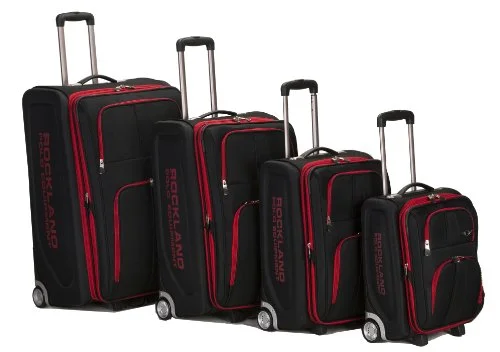 Hanging toiletry bags with multiple compartments for bathroom essentialsRockland Luggage Varsity Polo Equipment 4 Piece Luggage Set, Black, One Size