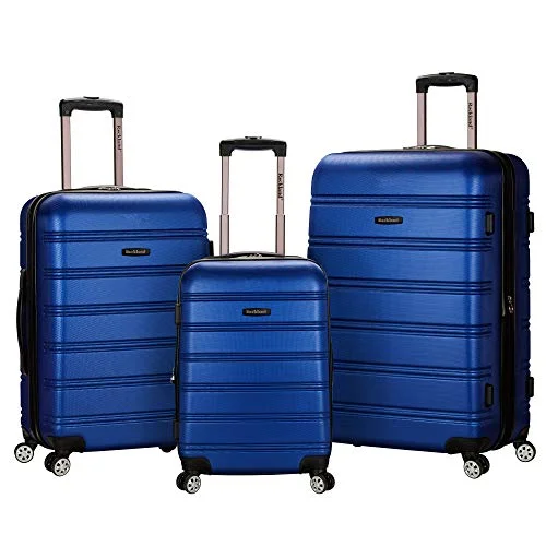 TSA-approved combination locks for luggage security during international travelRockland Melbourne 3 Pc Abs Luggage Set, Blue