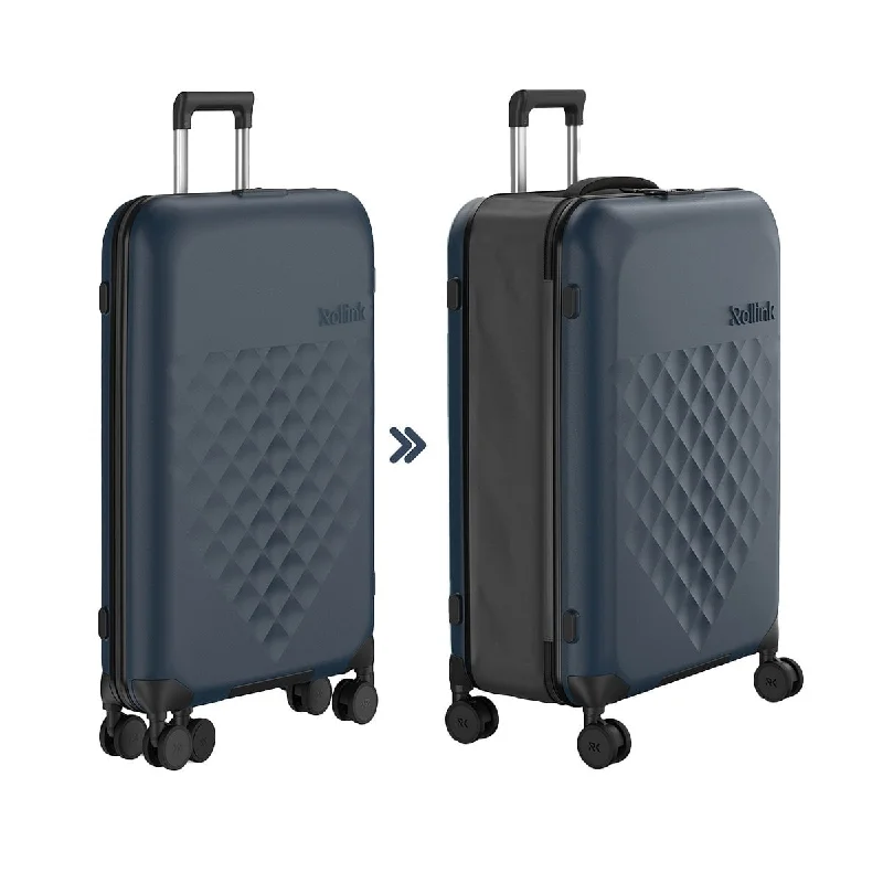 Lightweight luggage tags with personalized names and contact info for easy identificationRollink Flex 360° Large Checked 4 Wheel Collapsible Luggage