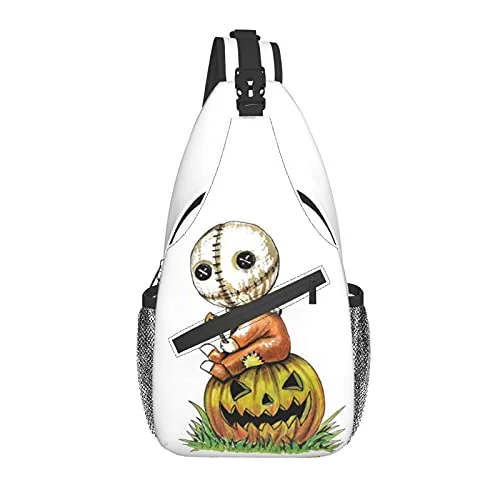 Magnetic luggage labels that can be easily changed or removedSam Trick Or Treat Casual Messenger Bag Shoulder Bag Small Body Large Capacity Backpack Travel and Hiking Fashion Shoulder Bag