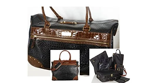 Expandable packing cubes sets in various sizes for organized suitcase packingSamantha Brown Classic Weekender Set + Wheeled Weekender ,Dowel Bag Plus Extras~Black