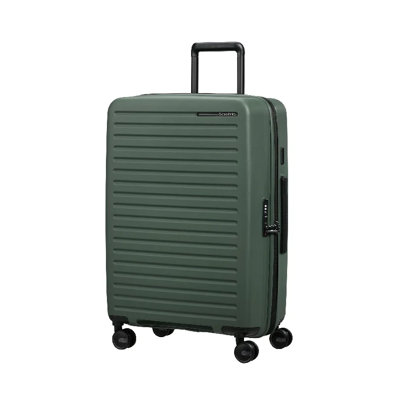 Travel document holders with multiple slots for passports and ticketsSamsonite Restackd Spinner Medium Expandable Luggage