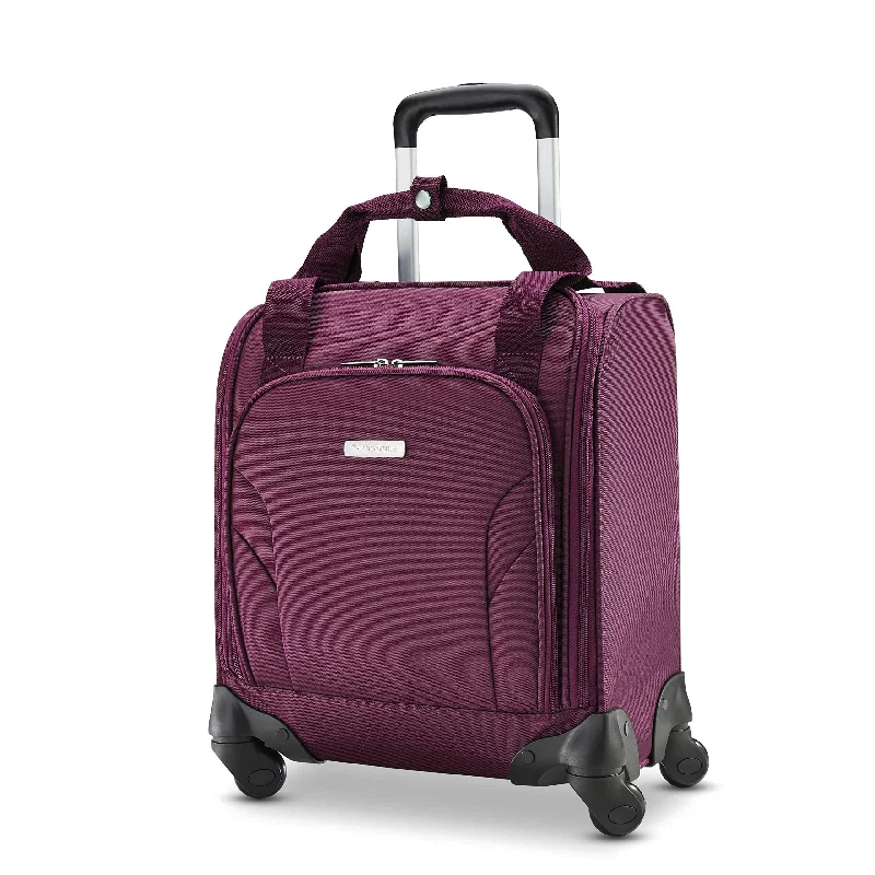 Travel document holders with multiple slots for passports and ticketsSamsonite Underseat Spinner with USB Port Carry-On Luggage, Purple, One Size Travel document holders with multiple slots for passports and ticketsSamsonite Underseat Spinner with USB Port Carry-On Luggage, Purple, One Size