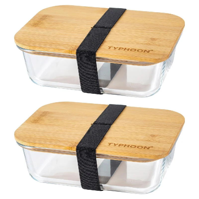 Luggage trolley organizers to hold small items like keys and phonesSet 2 Pure Glass Lunch Box - Clear