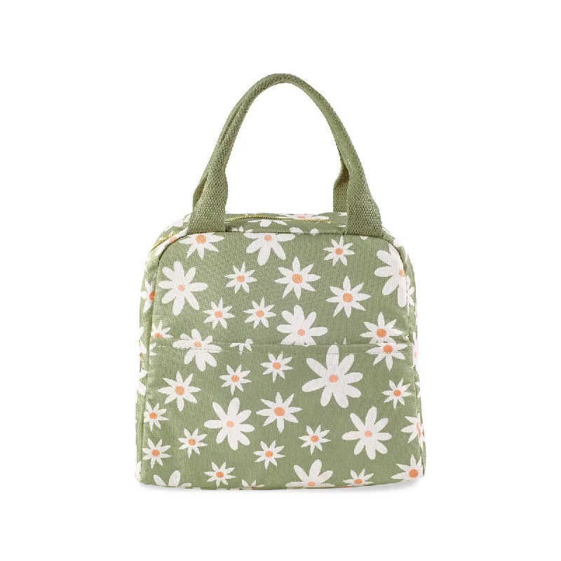 Earplugs and eye masks set for a good sleep during long - haul flightsSteel Mill & Co. Small Lunch Tote, Daisy Floral Green