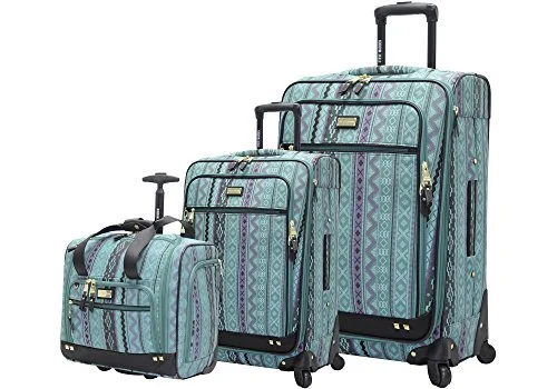 Travel backpack rain covers made of durable nylon materialSteve Madden Luggage 3 Piece Softside Spinner Suitcase Set Collection (Legends Turquoise)