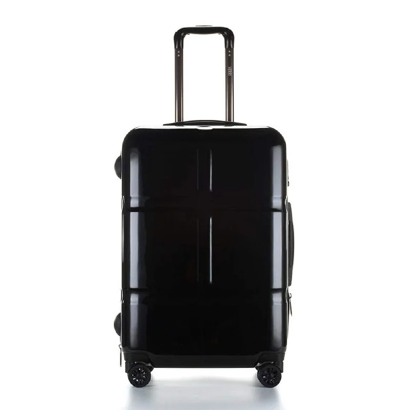 Lightweight luggage tags with personalized names and contact info for easy identificationSuitcase, Lightweight, Large 28-Inch Hard-Shell Aluminum Alloy Suitcase, 4 Spinner Wheels, Abs Luggage Travel Trolley, Black, 24 inch