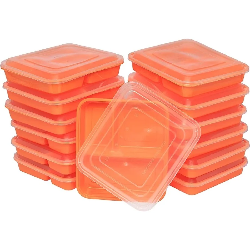 Expandable packing cubes sets in various sizes for organized suitcase packingTable To Go 20-Pack Bento Lunch Boxes with Lids (3 Compartment/ 32 oz) , Freezer Safe Meal Prep Containers , (Orange) - Orange