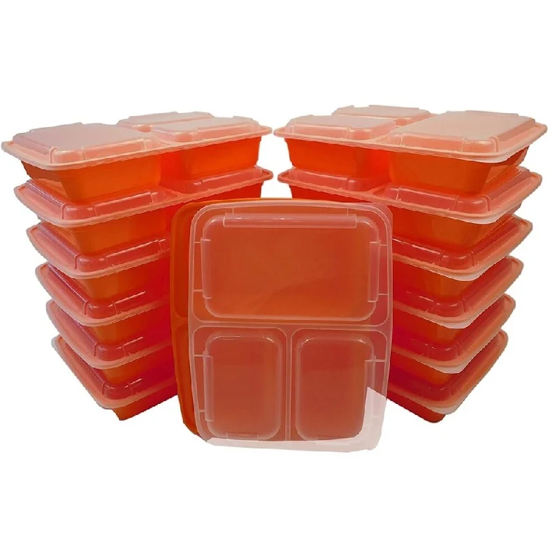 Lightweight luggage tags with personalized names and contact info for easy identificationTable To Go 20-Pack Bento Lunch Boxes with Lids (3 Compartment/ 36 oz) , Freezer Safe Meal Prep Containers , (Orange) - Orange