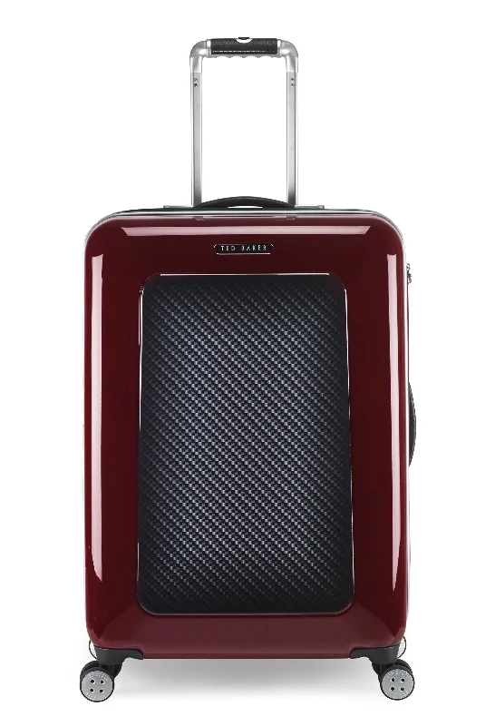 Charging station travel adapters with multiple USB ports for powering devices on the goHardsider Herringbone Collection Checked-Medium Spinner Medium Luggage Charging station travel adapters with multiple USB ports for powering devices on the goHardsider Herringbone Collection Checked-Medium Spinner Medium Luggage