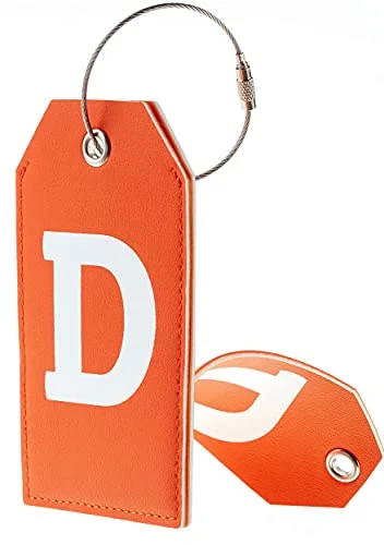 Luggage straps with buckle closures to secure overstuffed bagsDetachable Travel Bag Shoulder Straps in Beige with Cushioned PadsToughergun Initial Letter Luggage Tag Leather with Full Privacy Cover and Travel Bag Tag Orange 1 pcs Set(D)