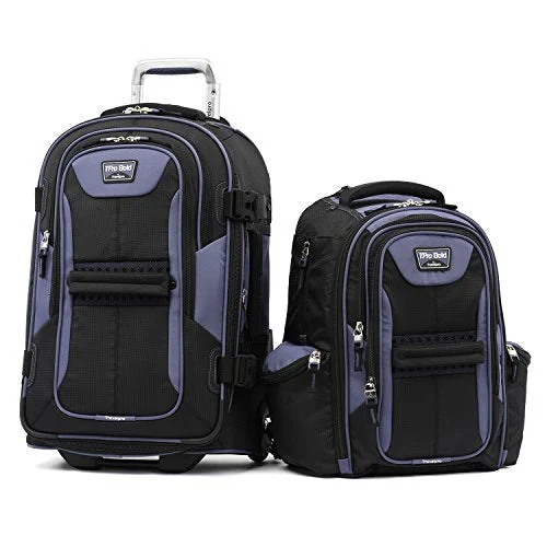 Leather luggage handles for a comfortable and stylish gripTpro Bold 2.0 2 Piece Set (22 Inch Expandable Rollaboard + Computer Backpack), Black/Navy Leather luggage handles for a comfortable and stylish gripTpro Bold 2.0 2 Piece Set (22 Inch Expandable Rollaboard + Computer Backpack), Black/Navy