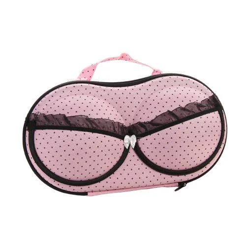 Charging station travel adapters with multiple USB ports for powering devices on the goTravel Bra Packing Organizer Case/Underwear/Lingerie/Panties/Bikinis/Bra sizes: 30A-36C by THE COOL BRA (Pink)