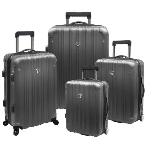 Hanging toiletry bags with multiple compartments for bathroom essentialsTraveler’S Choice Luxembourg 4-Piece Lightweight Expandable Spinner Set, Titanium (18"/21"/25"/29")